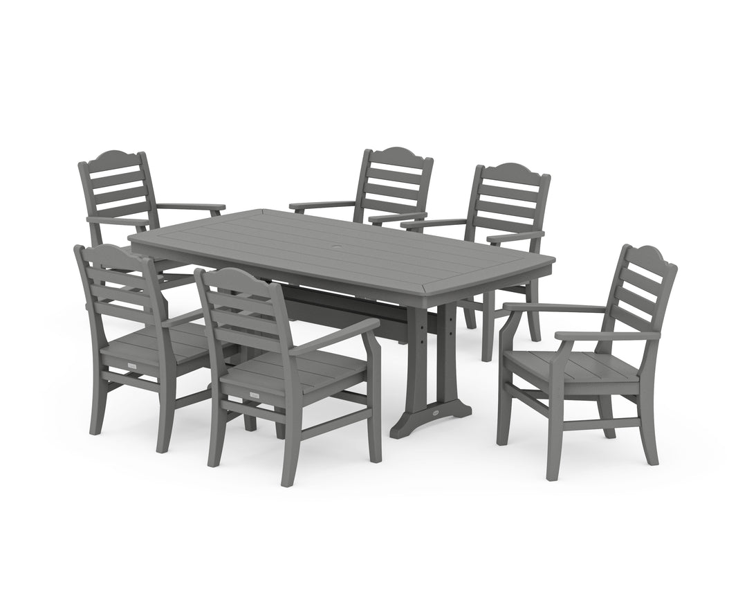 POLYWOOD® Savannah Arm Chair 7-Piece Dining Set with Trestle Legs