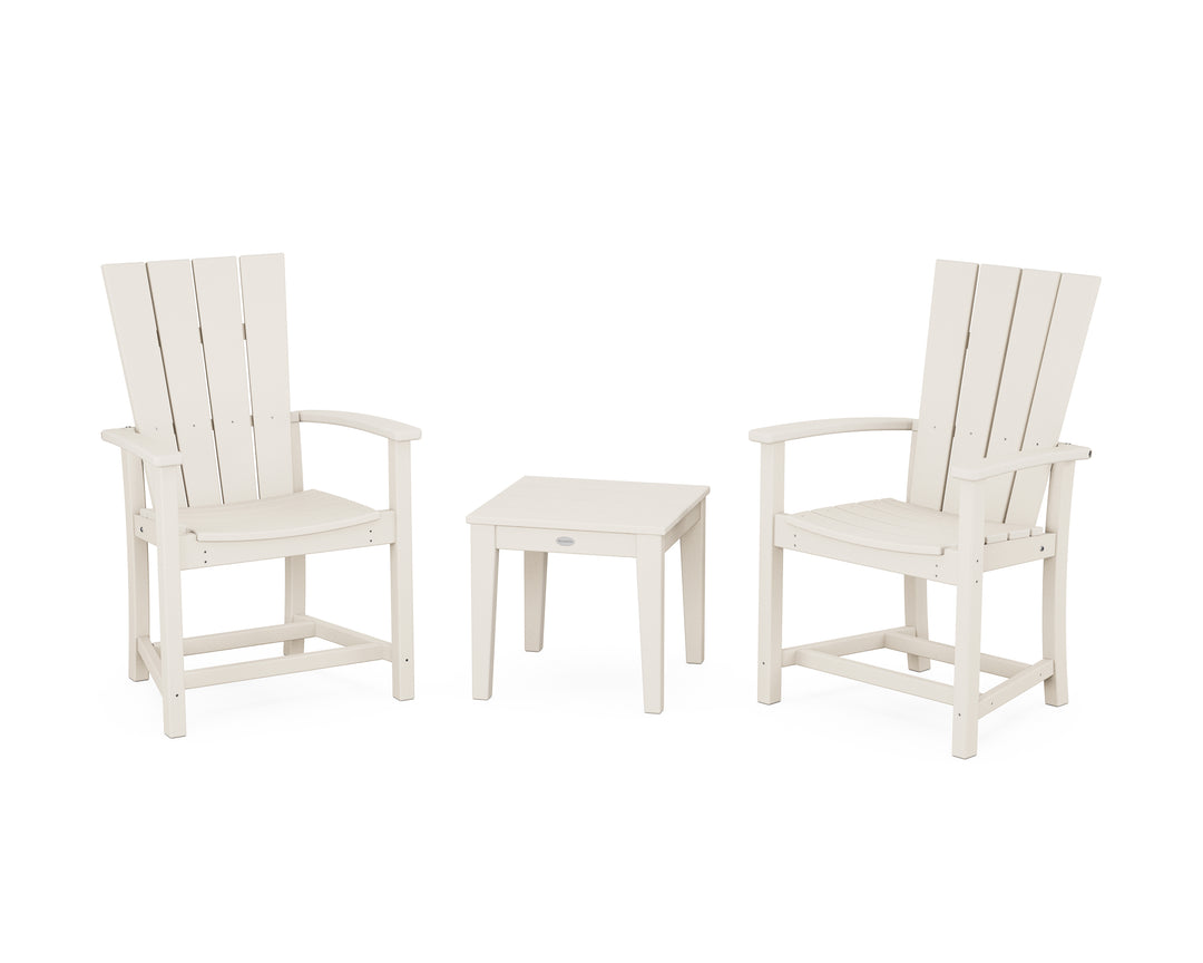 POLYWOOD® Quattro 3-Piece Upright Adirondack Chair Set