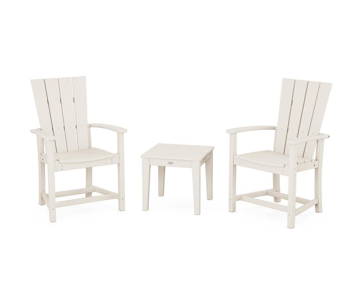 POLYWOOD® Quattro 3-Piece Upright Adirondack Chair Set