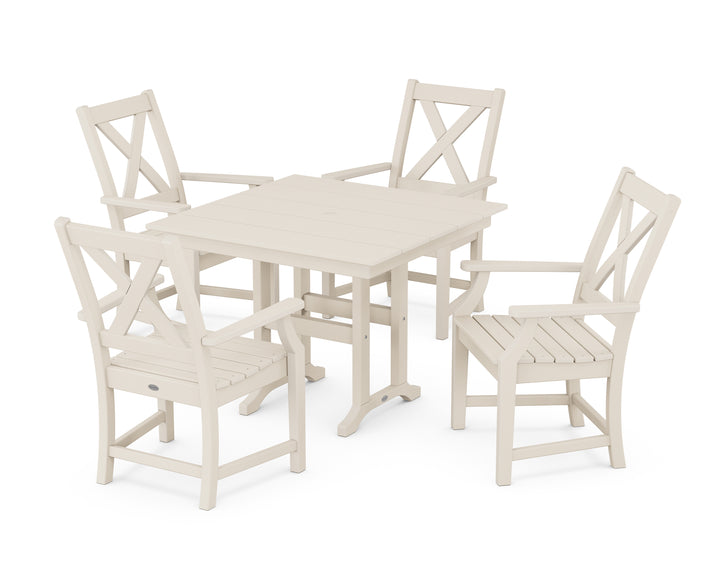 POLYWOOD® Braxton 5-Piece Farmhouse Dining Set
