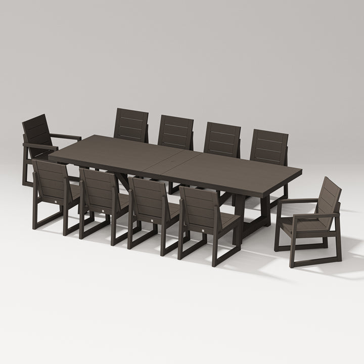 PW Designer Series Elevate 11-Piece A-Frame Table Dining Set