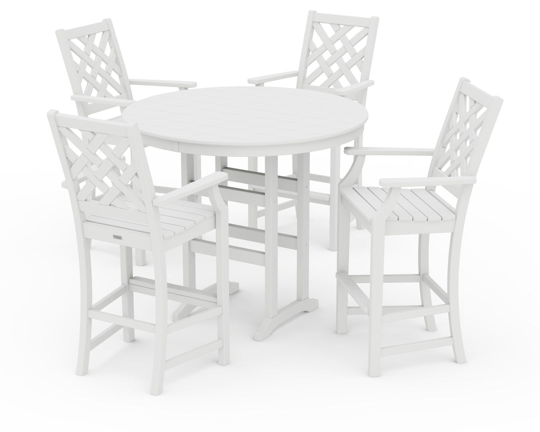 Country Living Wovendale 5-Piece Round Farmhouse Bar Set