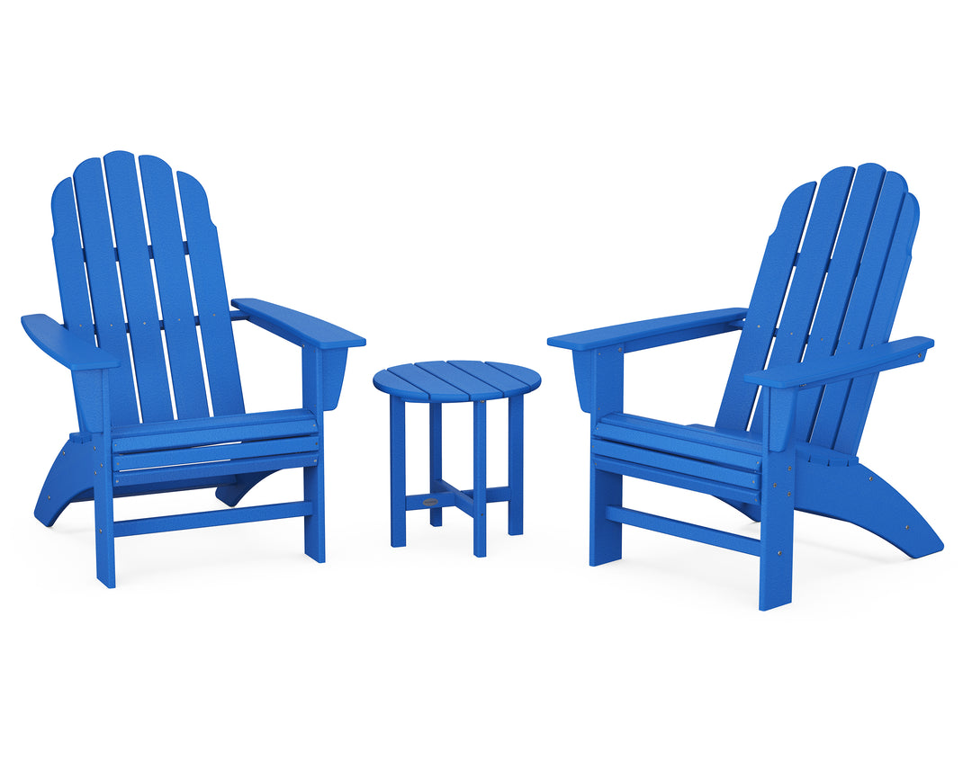 POLYWOOD® Vineyard 3-Piece Curveback Adirondack Set