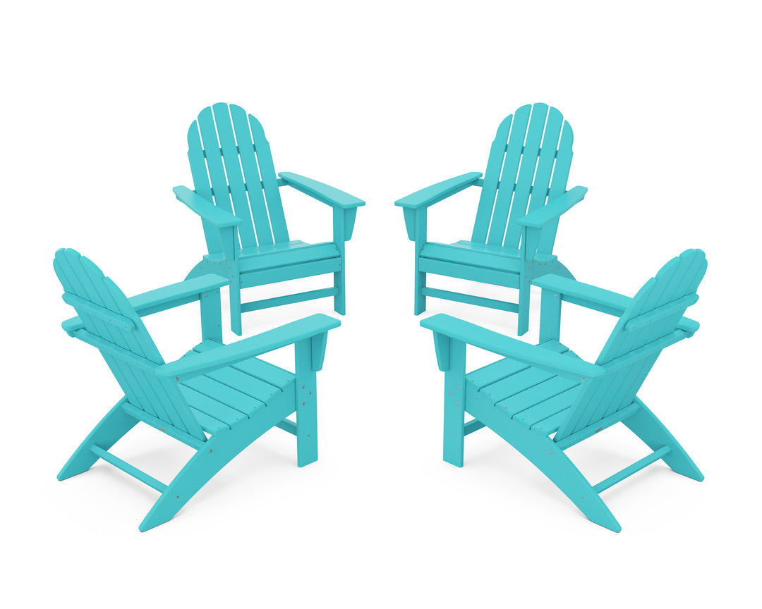 POLYWOOD® Vineyard 4-Piece Adirondack Conversation Set