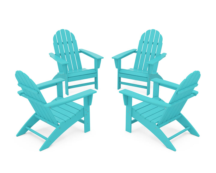 POLYWOOD® Vineyard 4-Piece Adirondack Conversation Set