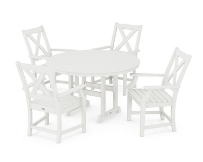 Braxton 5-Piece Round Farmhouse Dining Set