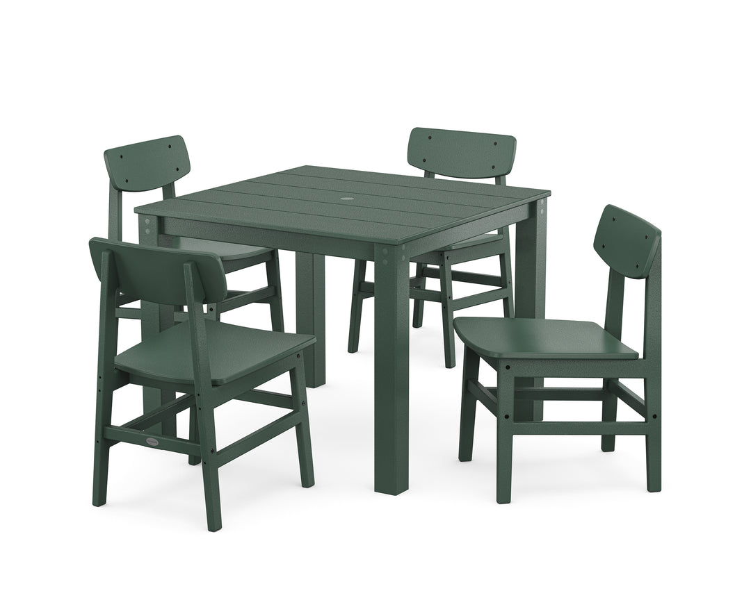 POLYWOOD® Modern Studio Urban Chair 5-Piece Parsons Dining Set