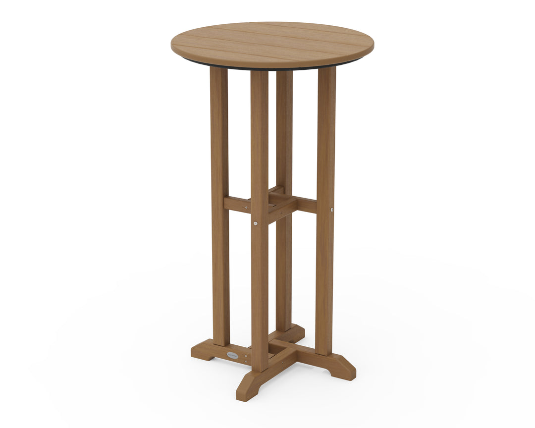 POLYWOOD® 24" Round Farmhouse Bar Bistro Table