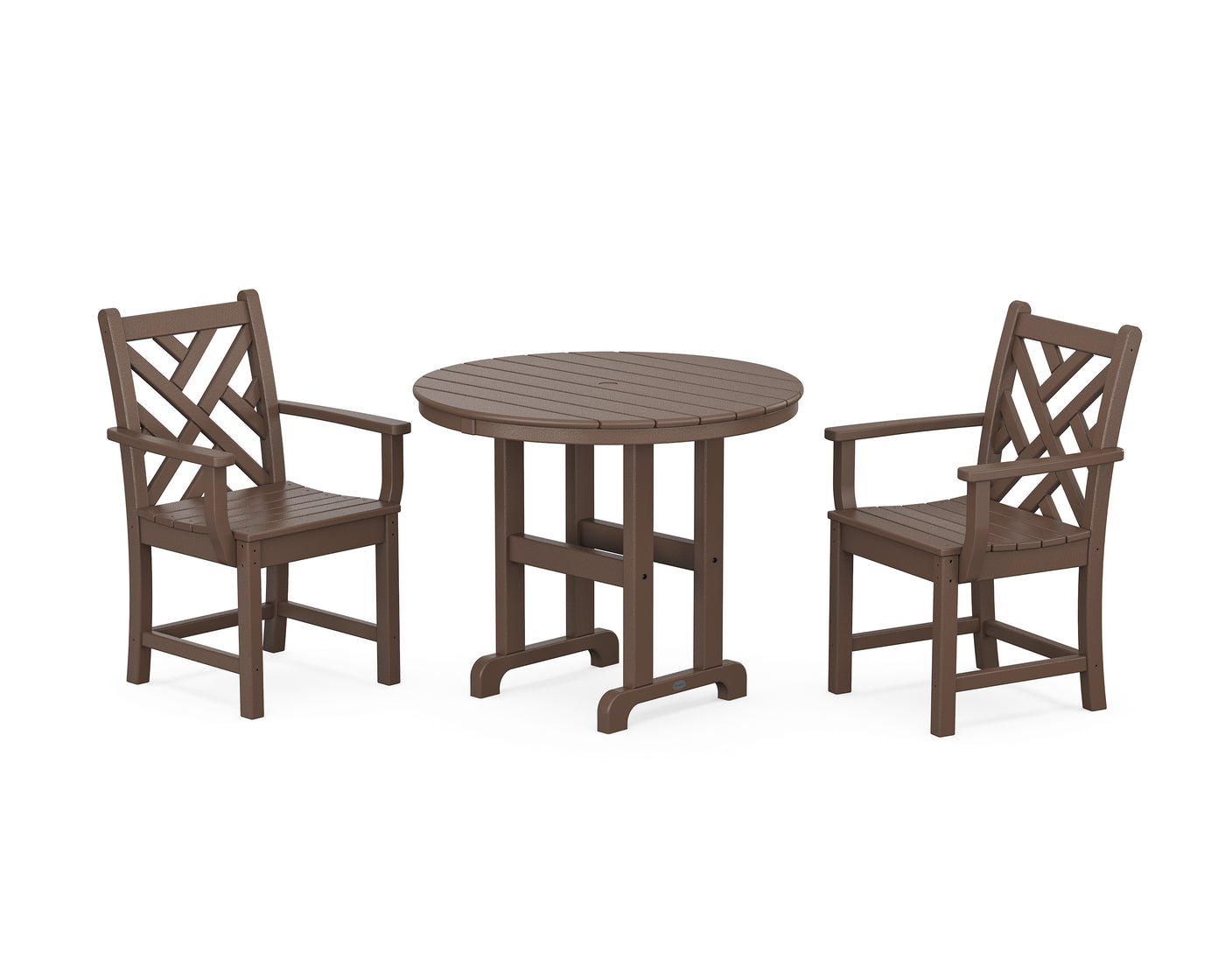 Chippendale 3-Piece Round Dining Set