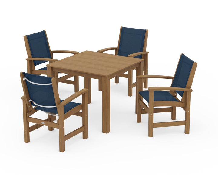 POLYWOOD® Coastal 5-Piece Parsons Dining Set
