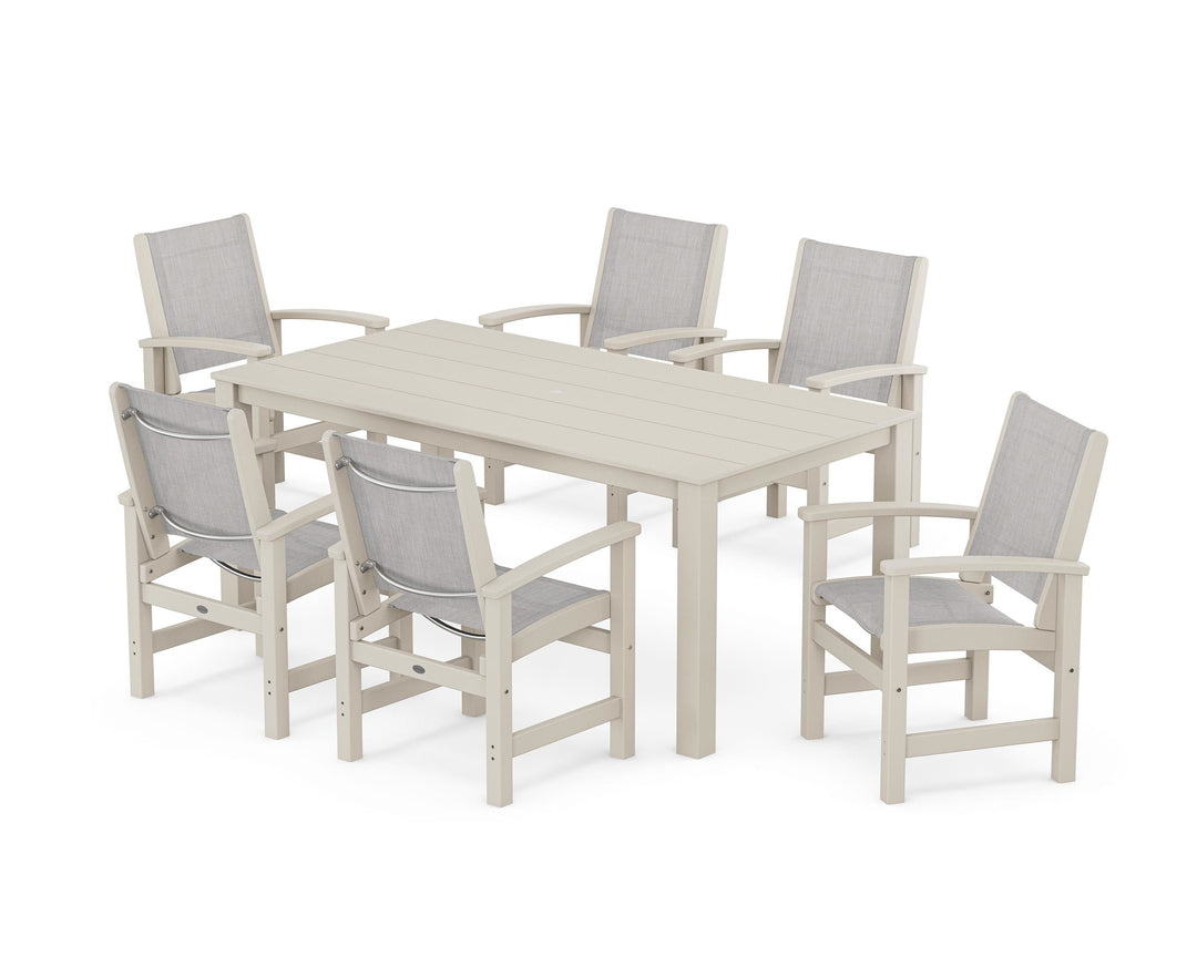 POLYWOOD® Coastal 7-Piece Parsons Dining Set