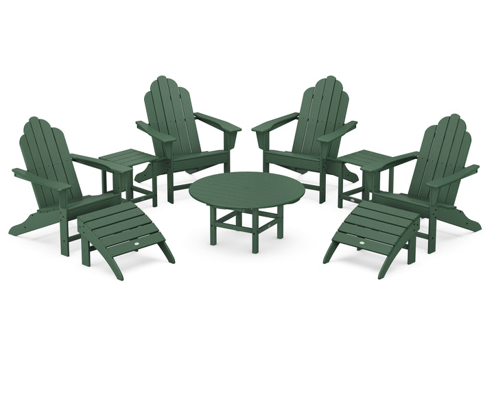 POLYWOOD® Long Island Adirondack 9-Piece Conversation Group