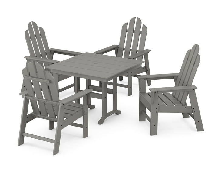 POLYWOOD® Long Island 5-Piece Farmhouse Dining Set
