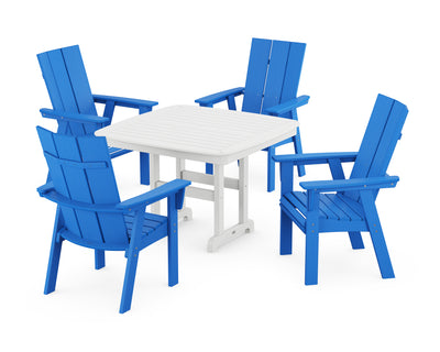 Modern Curveback Adirondack 5-Piece Dining Set