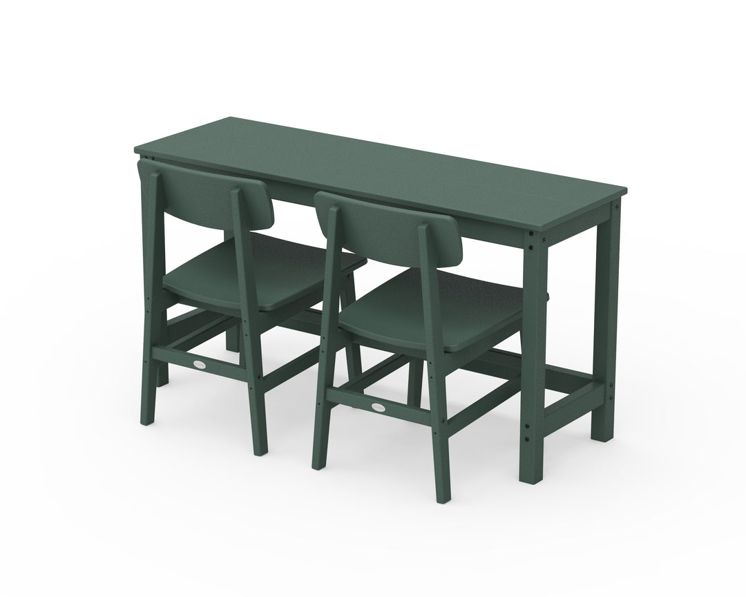 POLYWOOD® Modern Studio Urban Chair 3-Piece Balcony Set