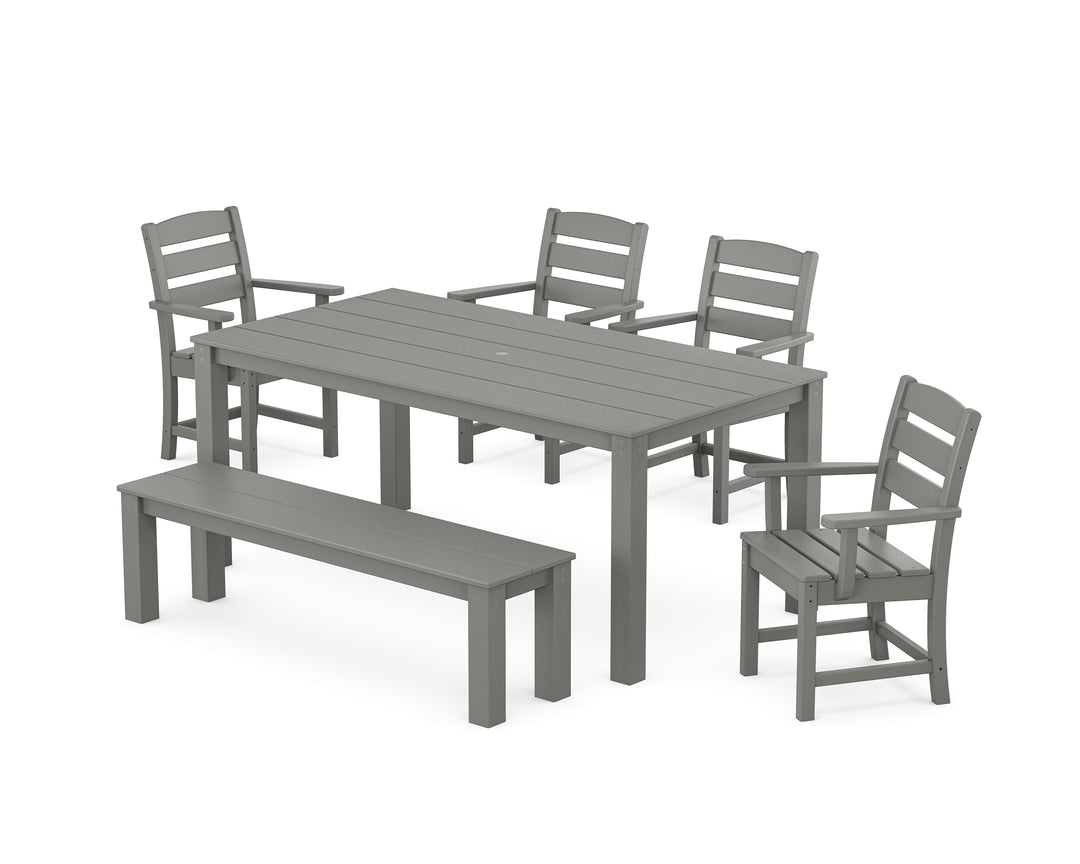 POLYWOOD® Lakeside 6-Piece Parsons Dining Set with Bench