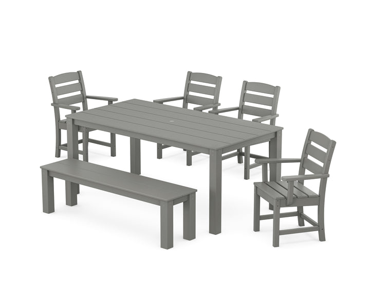 POLYWOOD® Lakeside 6-Piece Parsons Dining Set with Bench