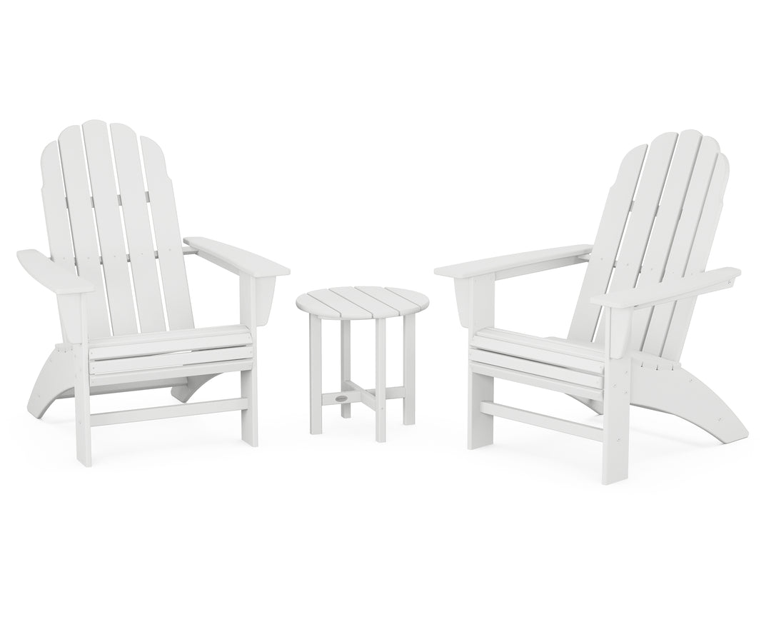 POLYWOOD® Vineyard 3-Piece Curveback Adirondack Set