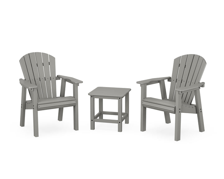 POLYWOOD® Seashell 3-Piece Upright Adirondack Chair Set