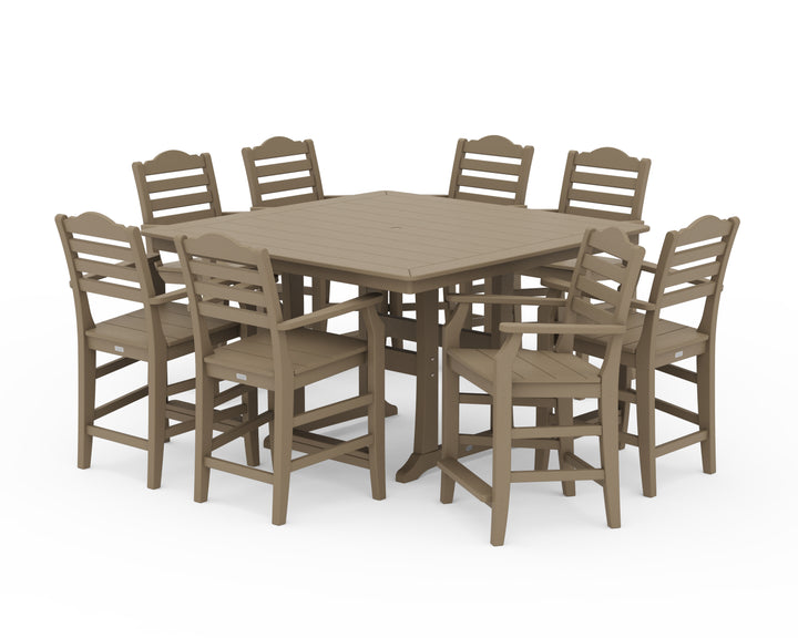 Draper James™ by  POLYWOOD® Savannah 9-Piece Square Counter Set with Trestle Legs