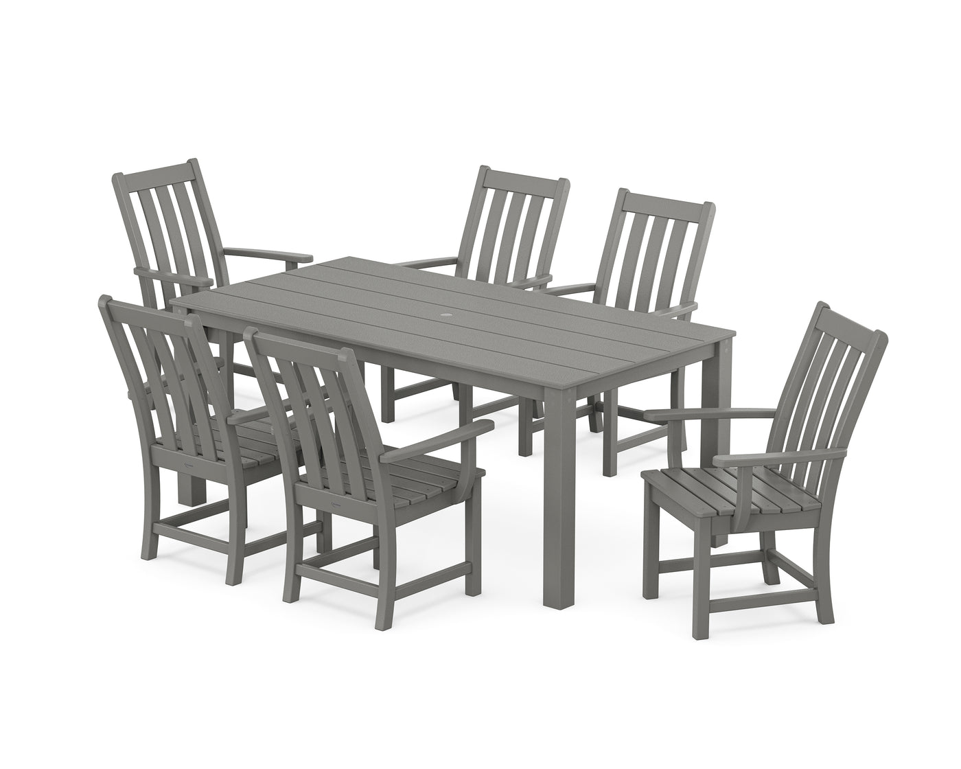 Vineyard 7-Piece Parsons Arm Chair Dining Set