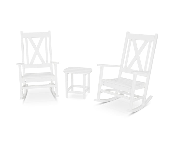 POLYWOOD® Braxton 3-Piece Porch Rocking Chair Set