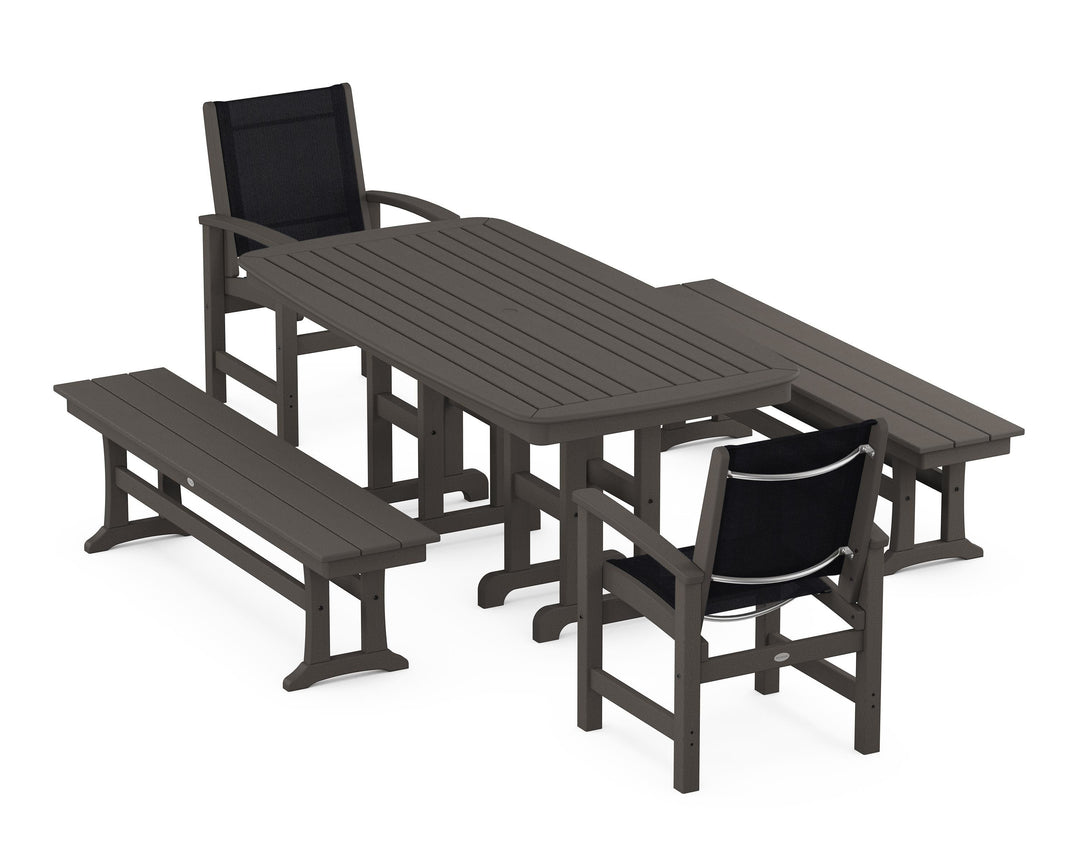 POLYWOOD® Coastal 5-Piece Dining Set