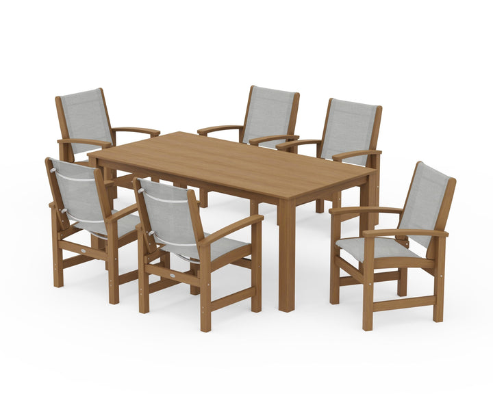POLYWOOD® Coastal 7-Piece Parsons Dining Set