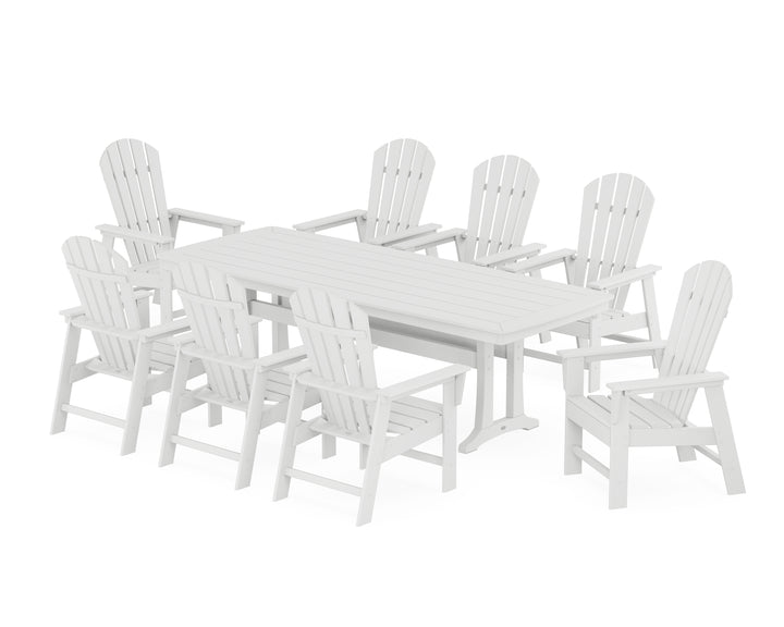 POLYWOOD® South Beach 9-Piece Dining Set with Trestle Legs