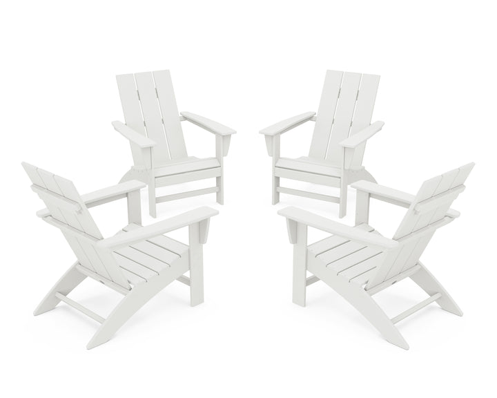 POLYWOOD® 4-Piece Modern Adirondack Chair Conversation Set