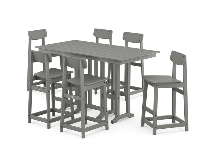 POLYWOOD® Modern Studio Urban Bar Chair 7-Piece Set