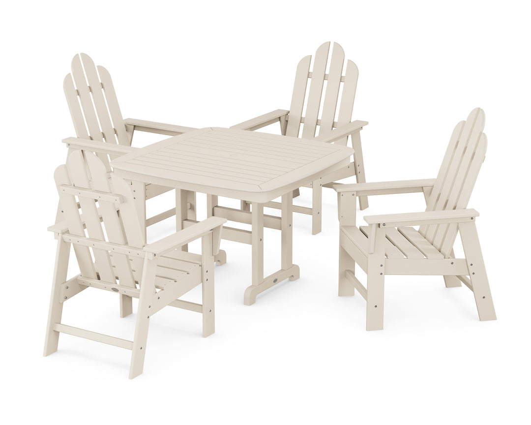 POLYWOOD® Long Island 5-Piece Dining Set with Trestle Legs