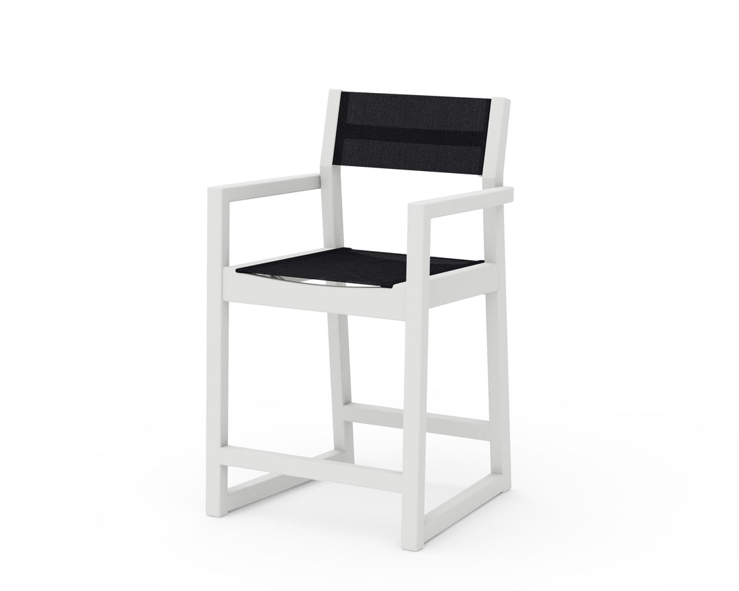 POLYWOOD® EDGE Sling Counter Arm Chair