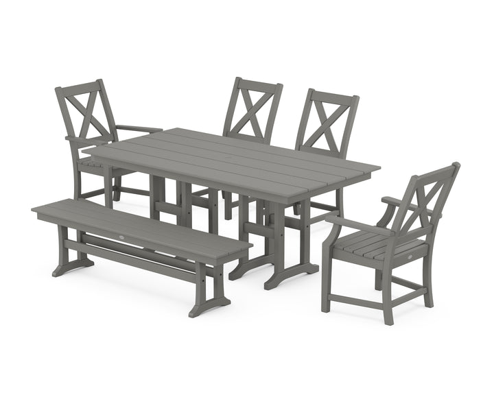 POLYWOOD® Braxton 6-Piece Farmhouse Dining Set