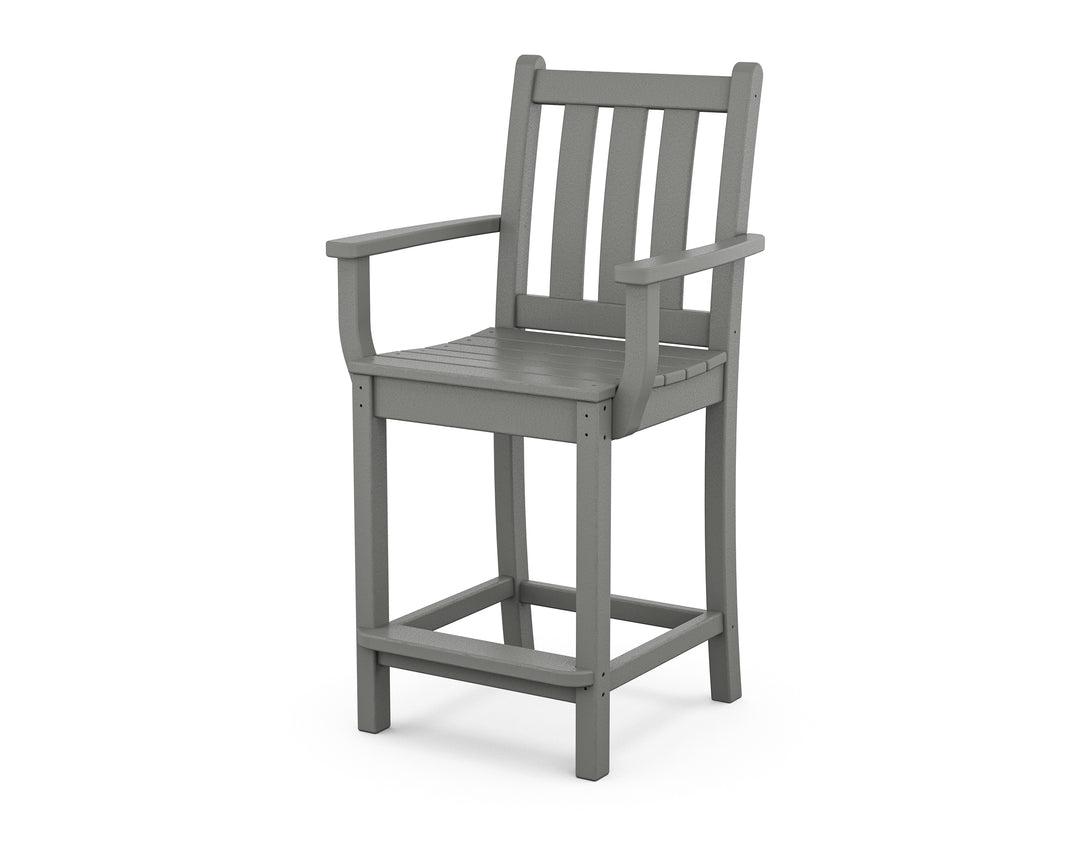 POLYWOOD® Traditional Garden Counter Arm Chair