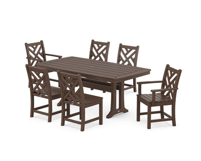 Chippendale 7-Piece Dining Set with Trestle Legs