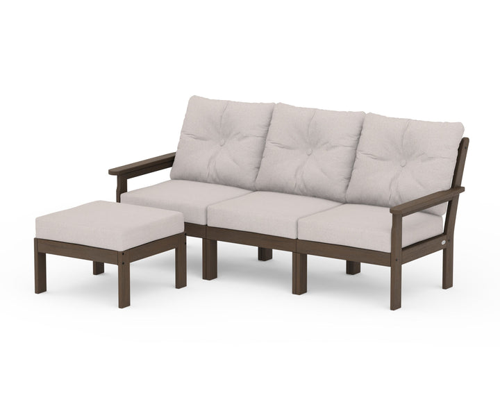 POLYWOOD® Vineyard 4-Piece Sectional with Ottoman