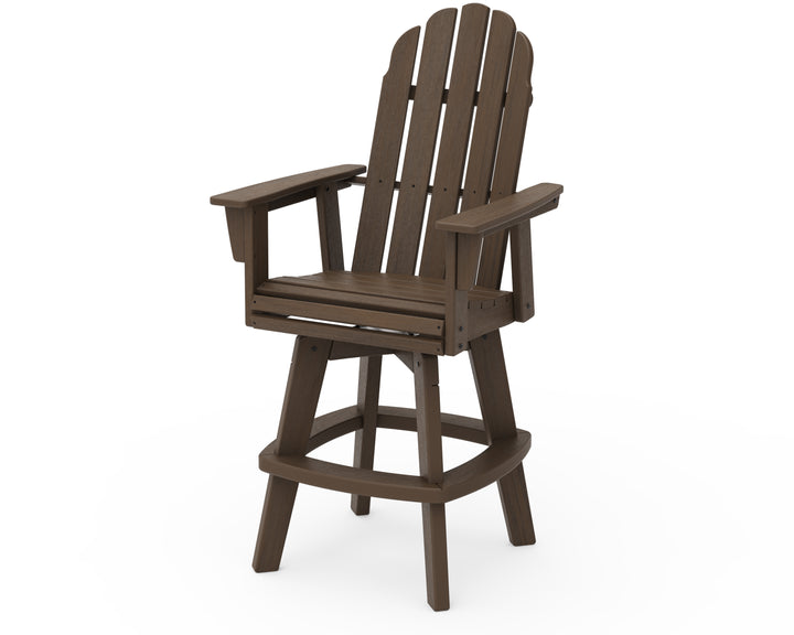 POLYWOOD® Vineyard Curveback Adirondack Swivel Bar Chair