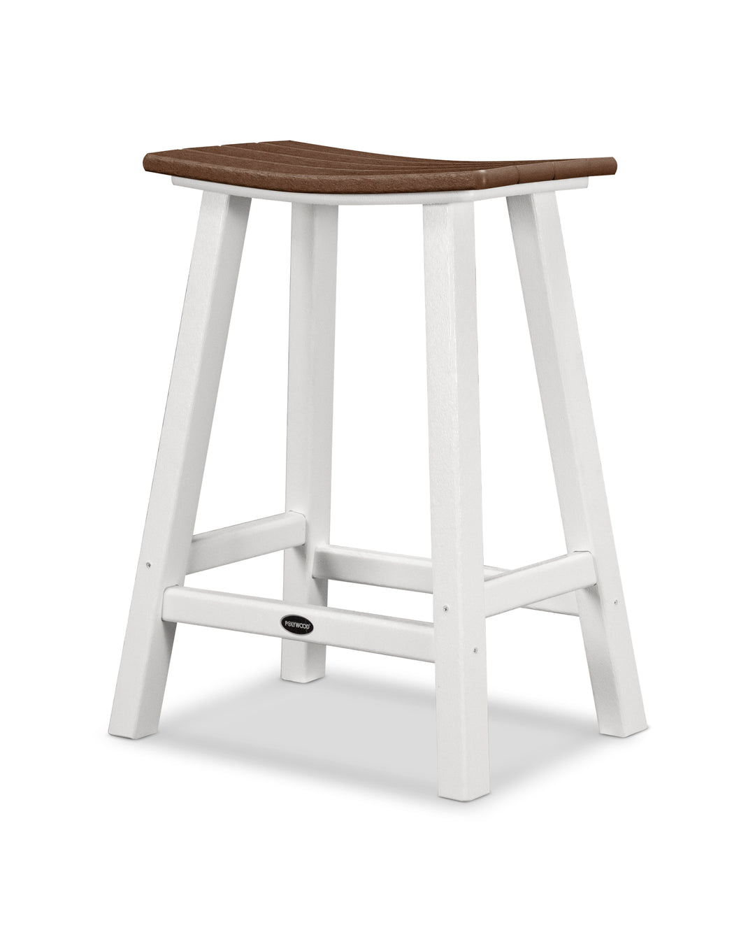 POLYWOOD® Contempo 24" Saddle Counter Stool