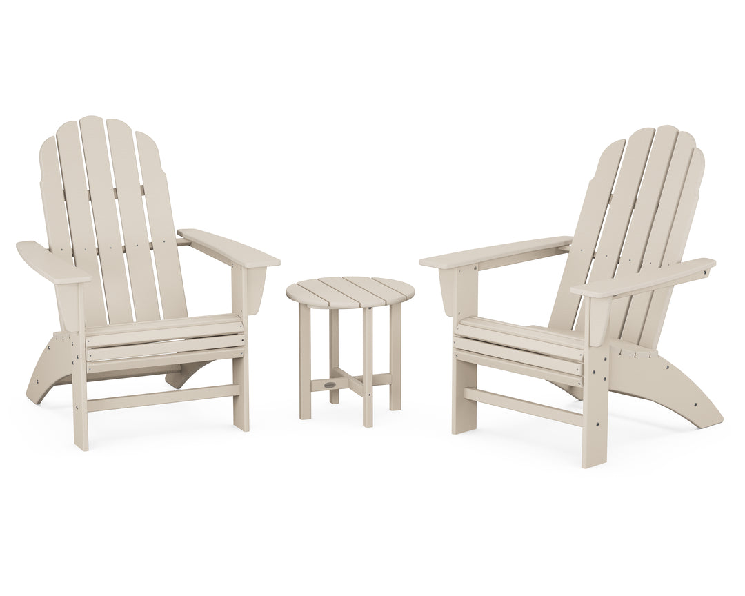 POLYWOOD® Vineyard 3-Piece Curveback Adirondack Set