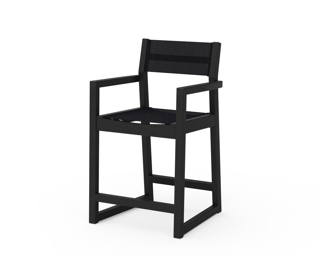 POLYWOOD® EDGE Sling Counter Arm Chair