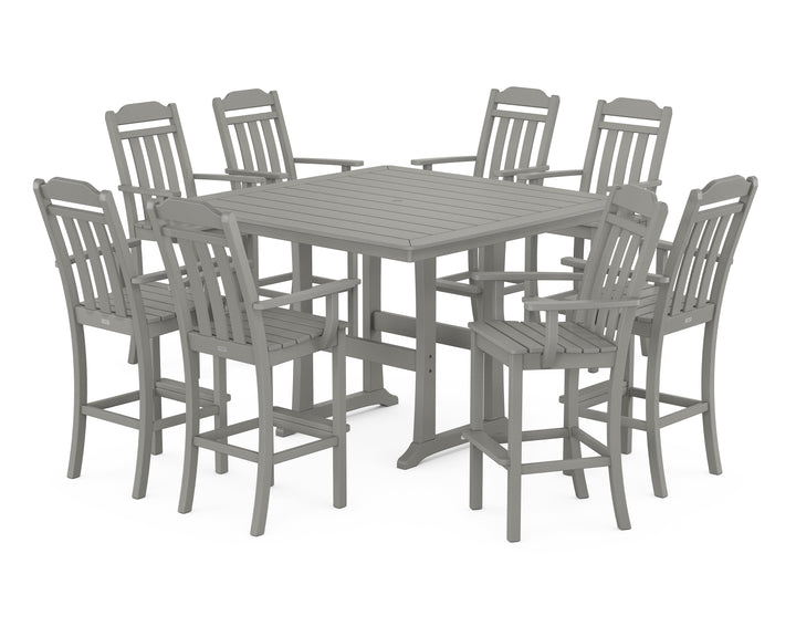 Country Living Cottage 9-Piece Bar Set with Trestle Legs