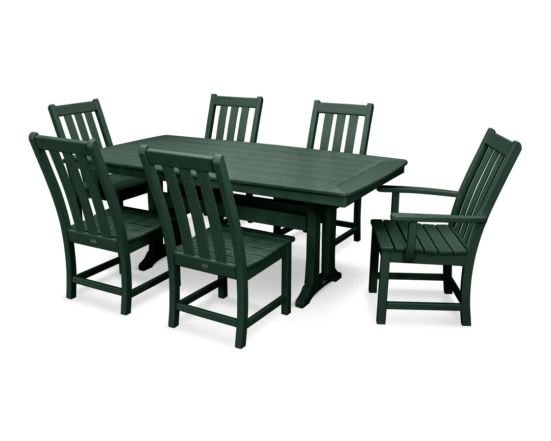 POLYWOOD® Vineyard 7-Piece Dining Set with Trestle Legs