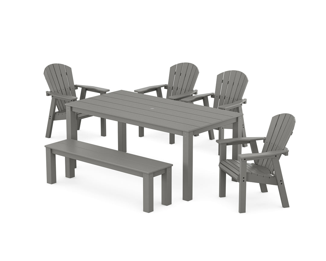 POLYWOOD® Seashell 6-Piece Parsons Dining Set with Bench