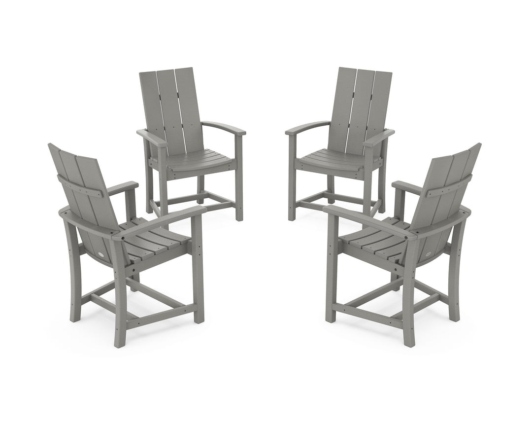 POLYWOOD® Modern 4-Piece Upright Adirondack Conversation Set