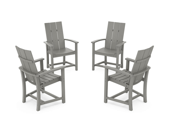 POLYWOOD® Modern 4-Piece Upright Adirondack Conversation Set