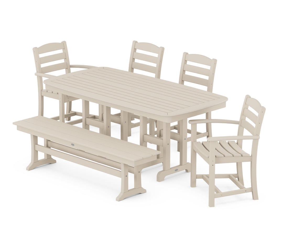 POLYWOOD® La Casa Café 6-Piece Dining Set with Bench