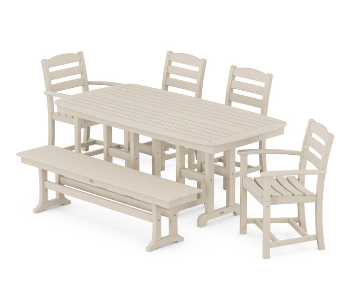 POLYWOOD® La Casa Café 6-Piece Dining Set with Bench