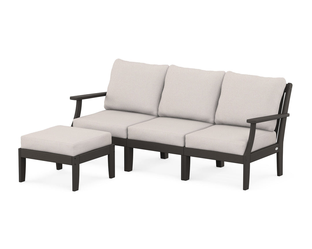 POLYWOOD® Braxton Modular 4-Piece Deep Seating Set with Ottoman