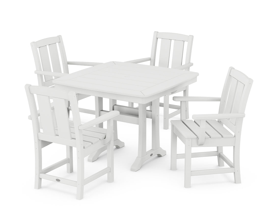 POLYWOOD® Mission 5-Piece Dining Set with Trestle Legs
